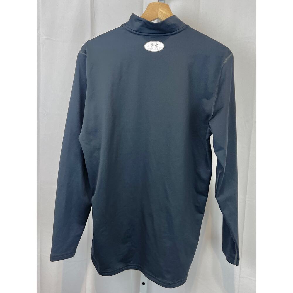 UNDER ARMOUR Mens ColdGear Fitted Mock Long Sleeve Top Black Size L - Picture 2 of 9